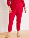 Talbots Plus Exclusive Slim Ankle Tailored Stretch Pants - 18  In Red