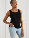 Talbots Plus Petite - 180â° Two-way Tank Top - Black - 3x