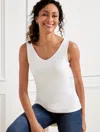 Talbots Plus Petite - 180â° Two-way Tank Top - White - 2x
