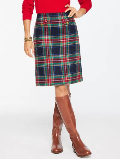 Talbots Plus Petite - A-line Skirt - Jolly Tartan - Indigo - 20  In Blue