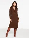 Talbots Plus Petite - A-line Sweater Dress - Dark Walnut - 3x  In Brown