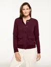 Talbots Plus Petite - Airknit Stretch Bomber Jacket - Rich Burgundy - 3x