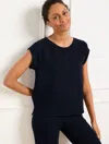 Talbots Plus Petite - Airknit Stretch Boxy High-low T-shirt - Indigo  In Purple