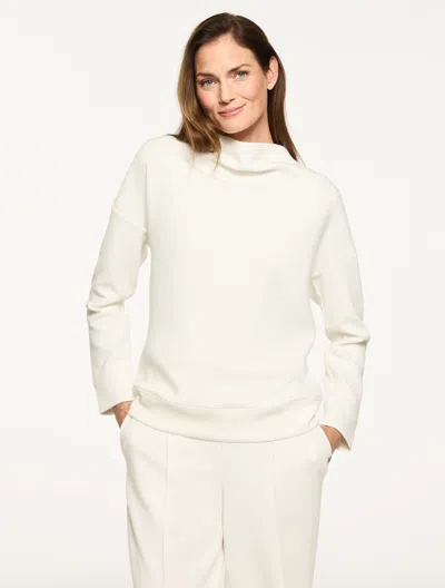 Talbots Plus Petite - Airknit Stretch Cowl-neck Pullover Sweater - Ivory - 3x  In White