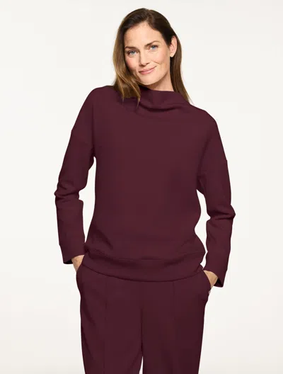 Talbots Plus Petite - Airknit Stretch Cowl-neck Pullover Sweater - Rich Burgundy - 3x