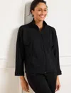 Talbots Plus Petite - Airknit Stretch Dolman Sleeve Jacket - Black - 3x