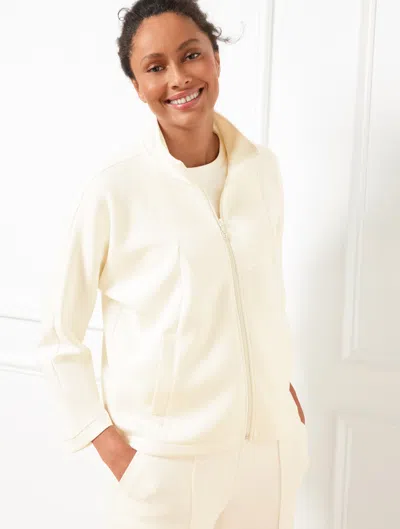 Talbots Plus Petite - Airknit Stretch Dolman Sleeve Jacket - Ivory - 3x  In White