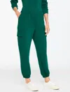 Talbots Plus Petite - Airknit Stretch Ribbed Cargo Jogger Pants - Pine Grove - 3x  In Green