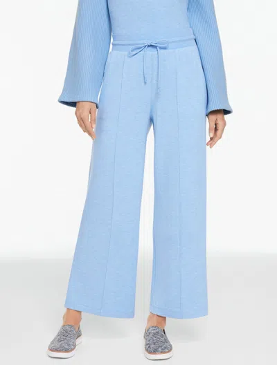 Talbots Plus Petite - Airknit Stretch Wide Leg Pants - Lakeside Blue Heather - 3x