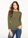 Talbots Plus Petite - Audrey Cashmere Sweater - Burnt Olive - 1x  In Brown