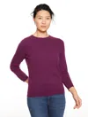 Talbots Plus Petite - Audrey Cashmere Sweater - Dark Pretty Plum Heather - 3x