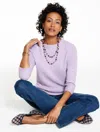 Talbots Plus Petite - Audrey Cashmere Sweater - Frosted Lavender Heather - 3x  In Gray