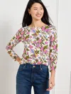 Talbots Plus Petite - Bateau Neck T-shirt - Flourishing Vines - Ivory - 3x  In Ivory