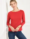 Talbots Plus Petite - Bateau Neck T-shirt - Solids - Red Pepper - 1x