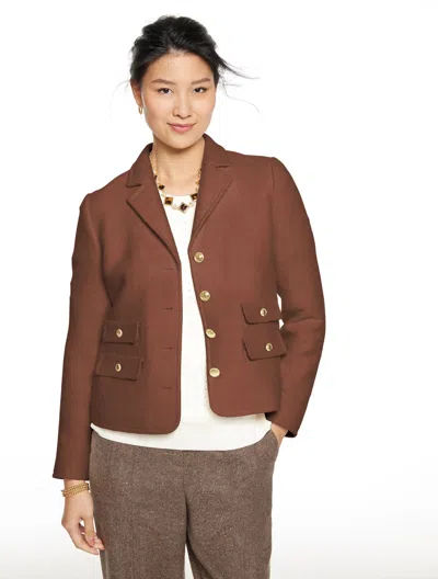 Talbots Plus Petite - Berkshire Wool Lady Jacket - Dark Walnut - 18  In Brown