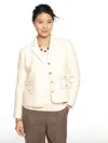 Talbots Plus Petite - Berkshire Wool Lady Jacket - Ivory - 22  In White