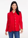 Talbots Plus Petite - Berkshire Wool Officer Jacket - Red - 16  In Red