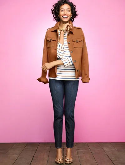 Talbots Plus Petite - Brushed Knit Jacket - Acorn Brown - 2x