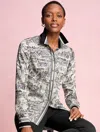 Talbots Plus Petite - Button Front Shirt - London Map - Ivory/black - 2x  In Multi