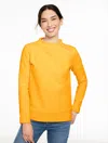 Talbots Plus Petite - Cable Knit Funnel Neck Zip Pullover Sweater - Golden Honey - 3x - 100% Cotton