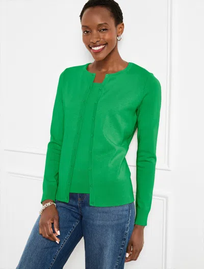 Talbots Plus Petite - Charming Cardigan Sweater - Bright Green - X