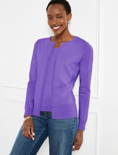 Talbots Plus Petite - Charming Cardigan Sweater - Lavender Tulip - 3x