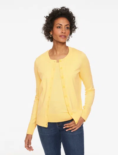 Talbots Plus Petite - Charming Cardigan Sweater - Wide Placket - Daisy - 2x  In Yellow