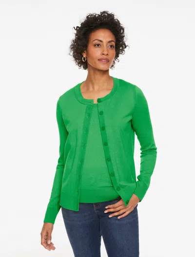 Talbots Plus Petite - Charming Cardigan Sweater - Wide Placket - Hillside Green - 3x
