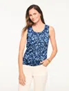 Talbots Plus Petite - Charming Shell Sweater - Ravishing Floral - Ink - 3x  In Black