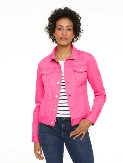 Talbots Plus Petite - Classic Jean Jacket - Bright Pink - 1x