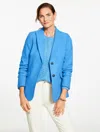 Talbots Plus Petite - Classic Shetland Blazer - Pond Blue - 14  In Blue