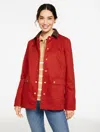 Talbots Plus Petite - Coated Cotton Barn Jacket - Red Currant - 1x  In Red
