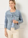 Talbots Plus Petite - Collarless Jean Jacket - Freya Wash - 3x  In Freya Wash