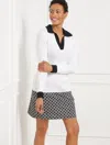 Talbots Plus Petite - Coolmaxâ® Johnny Collar Sweater - White - 3x  In White