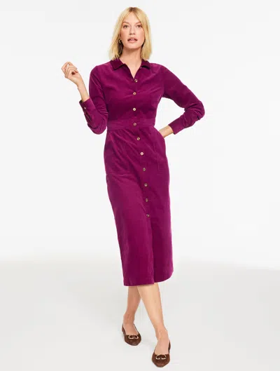 Talbots Plus Petite - Corduroy Shirtdress - Pretty Plum - 22  In Purple