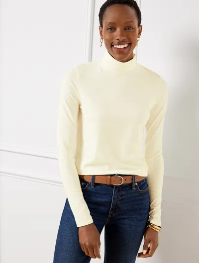 Talbots Cotton Turtleneck Top - Ivory - X
