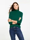 Talbots Plus Petite - Cotton Turtleneck Top - Pine Grove - 2x  In Green