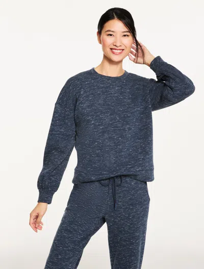 Talbots Plus Petite - Cozy Cloud Crewneck Sweater Pullover - Iolite Heather - 3x  In Gray