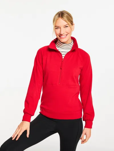 Talbots Plus Petite - Cozy Cloud Half-zip Pullover Sweater - Red - 2x