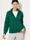Talbots Plus Petite - Cozy Crush Full Zip Hoodie - Brght Heritage Green Heather - 2x