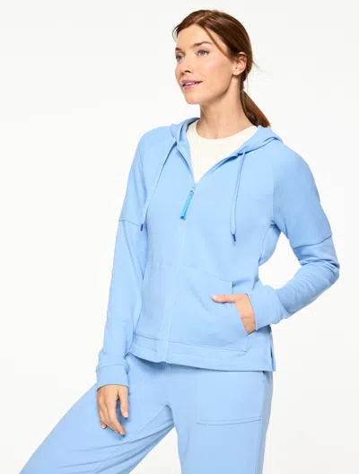 Talbots Plus Petite - Cozy French Terry Hooded Jacket - Bluebell - 3x  In Purple