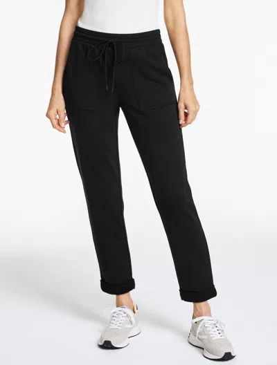 Talbots Plus Petite - Cozy French Terry Taper Leg Pants - Black - X