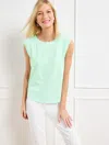 Talbots Plus Petite - Crewneck Muscle T-shirt - Coastal Blue - 3x