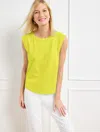 Talbots Plus Petite - Crewneck Muscle T-shirt - Lime Citron - 3x