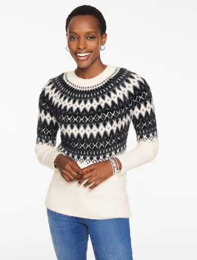 Talbots Plus Petite - Crewneck Sweater - Persian Fair Isle - Ivory - 3x  In Multi