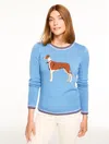 Talbots Plus Petite - Crewneck Sweater - Whimsy Dog - Blue Wave - 3x  In Blue