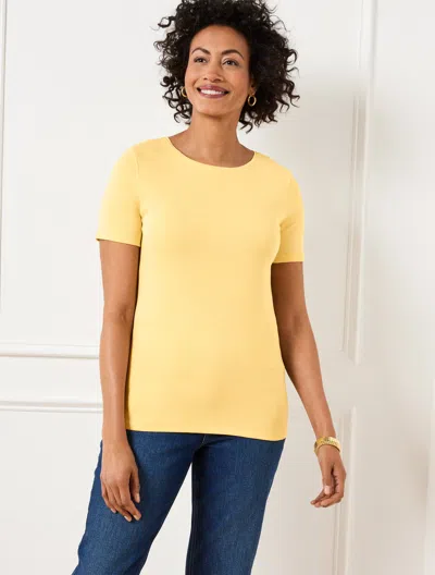 Talbots Plus Petite - Crewneck T-shirt - Corn Silk - X