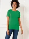 Talbots Plus Petite - Crewneck T-shirt - Derry Green - 3x