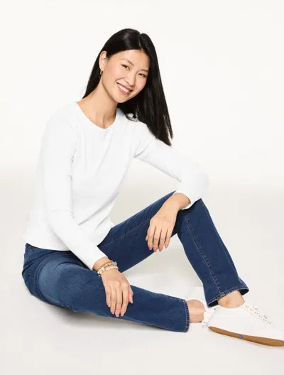 Talbots Plus Petite - Crewneck T-shirt - White - 1x
