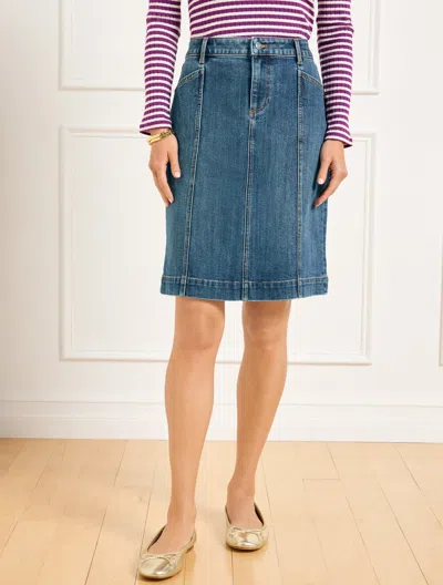 Talbots Plus Petite - Denim A-line Skirt - Montauk Wash - 22
